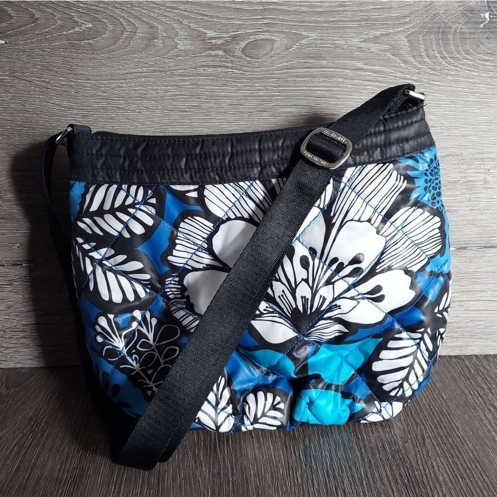 Vera Bradley Puffy Crossbody Shoulder Bag In Blue Bayou - Picture 2 of 5